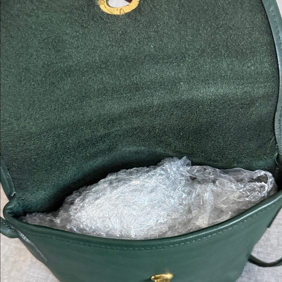 Coach 90s vintage green Leather Crossbody Bag K4B 9919 - Picture 5 of 15